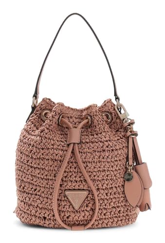 GUESS sac à épaule bandoulière sac à main Ofelia Top Handle Bucket Coral Pink vieux rose