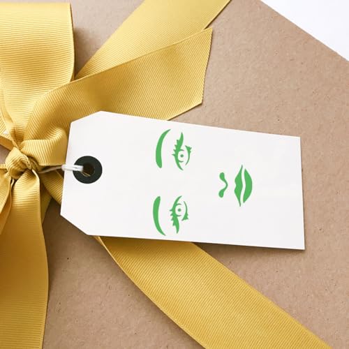 FINGERINSPIRE 3 peças de estêncil de pintura faciais, 21 x 29,7 cm, reutilizável, olhos, nariz, boca