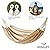 CHULIM Brazilian Double Hammock with Tree Straps,Extra Large 94x63IN,2 Persons Hammock for Backyard Patio Outdoor and Indoor,450lbs Weight Capacity,Soft Woven Cotton Fabric - Beige Brown Stripe