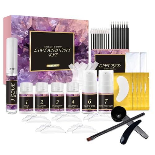 Picysa - Kit de elevación de pestañas 2 en 1, kit de laminación de cejas, elevación y tinte de pestañas y cejas, arrancador de laminación para ojos más provistos y largos