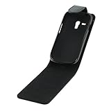 Mobilfunk Krause - Flip Hülle Etui Handytasche Tasche Hülle für Samsung Galaxy S 3 Mini (Schwarz)