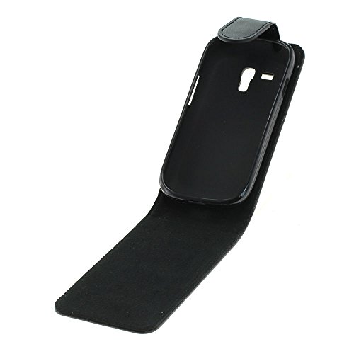 Mobilfunk Krause - Flip Hülle Etui Handytasche Tasche Hülle für Samsung Galaxy S 3 Mini (Schwarz)