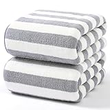 Toallas de Baño Grandes y Gruesas de Alta Calidad - 2 Pack Juego de Toalla de Vellón Coral Ultra Suave - Secado Rápido y...