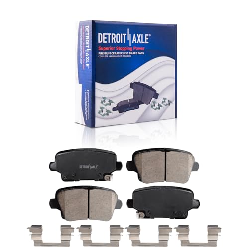 Image of Detroit Axle - Rear Brake Pads for 2021-2023 Buick Envision, 2018-2020 | Regal Sportback, 2019-2023 XT4, Ceramic Brake Pads with Hardware Set Replacement