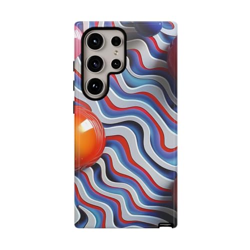 Coque Samsung S24 Ultra rigide brillante avec motifs sphères luxe