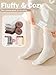 Ginmewrae Fuzzy Socks for Women Warm Cozy Fall Fashion Fluffy Thick Plush Winter Slipper Socks Fall Gifts Stocking Stuffer