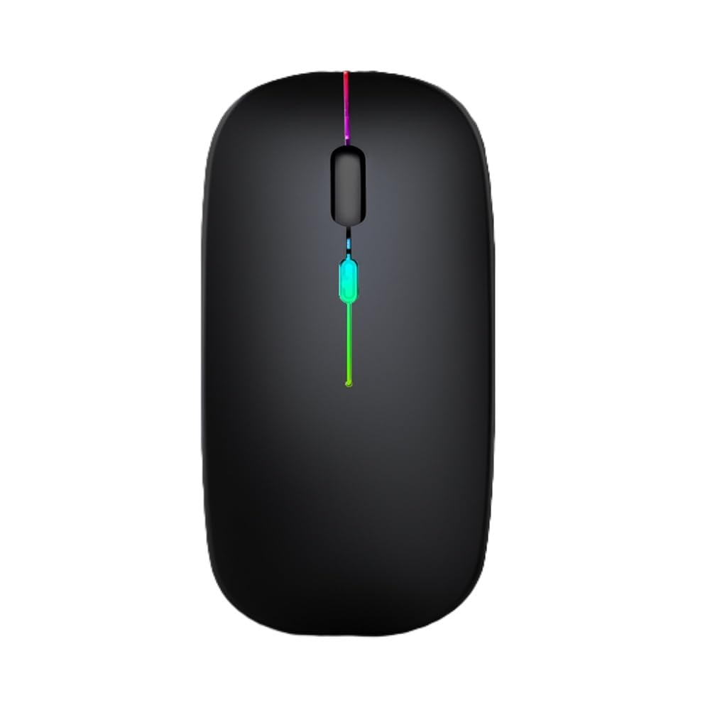 GADIRIA Ratón Inalámbrico Bluetooth Recargable 2,4 GHz Dual 1600 dpi - Mouse Gaming Silencioso para PC y Portátil - Ratón Inalámbrico para Ordenador Gamer - Compatible con Windows/Mac (Negro) — view 3