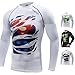Khroom Camiseta de Compresión de Superhéroe para Hombre | Ropa Deportiva de Secado Rápido para Ejercicio, Gimnasio, Musculación, Running | Material Extensible Ventilado Anti Transpiración Superman XXL