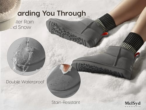 Image of 100% Sheepskin Mini Boots with Arch Support Options: Warm to -22F