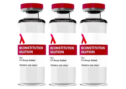 Reconstitution Solution - 3 Pack - 30mL Glass Vials - for Research Use Only - Made in USA