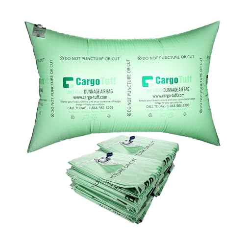 IDL Packaging 48" x 72" Dunnage Airbags, Woven PP, Level 1 (Pack of 20) - Made in USA - Fill The Void in Trucks and Intermodal Shipments, Reusable - Load Securement Airbags for Container Stuffing