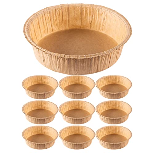 BESTonZON 10pièces Moules À Gâteau Papier Jetables Résistants Chaleur Pour Pâtisserie Recettes Sucrées Et Salées