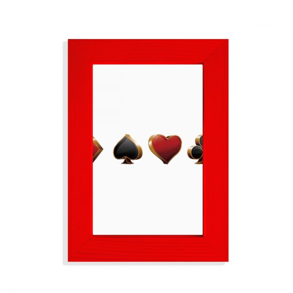 Cadre photo rouge Spade Heart Club pour affiche artistique et portrait