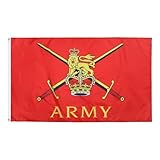 AZ FLAG - British Army Flag - 2x3 Ft - 100D Polyester Army Of United Kingdom Banner with Two Metal Grommets - Fade Resistant - Vivid Colors - 2' x 3' Feet - 90x60 Cm