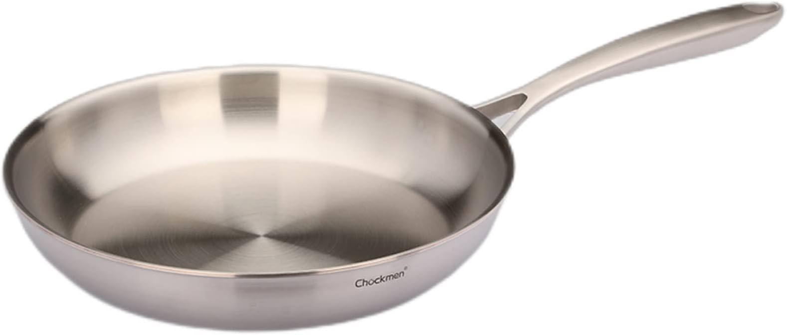 SPAPUR Stockpots Non Stick Frying Pan, Frying Pan, Domestic Uncoated Stainless Steel Steak Pot, Induction Cooker, Gas Stove, Applicable