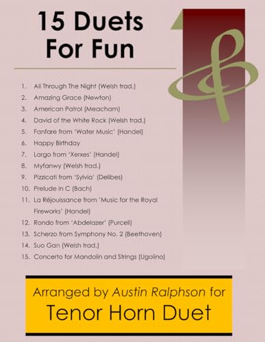 15 Tenor Horn Duets For Fun (Popular Classics) - Various Levels (Brass Solos, Duets And Ensembles)