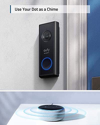 Eufy Security, Wi-Fi Video Doorbell Kit, 1080P-Grade Resolution, 120-Day Battery, No Monthly Fees, Human Detection, 2-Way Audio, Free Wireless Chime (Requires Micro-Sd Card) (Renewed) #TOP3