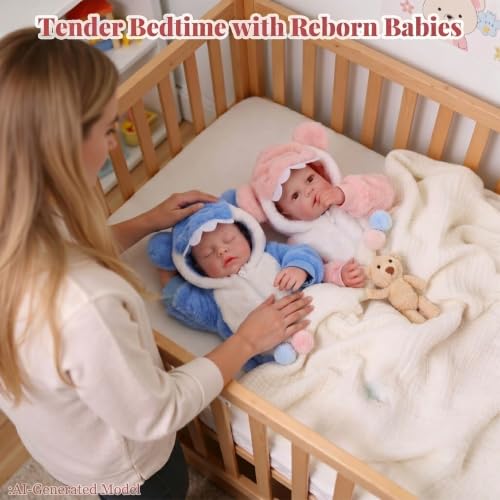Muñecas Reborn Gemelas Realistas 20 Pulgadas Ropa Suave miniatura 5