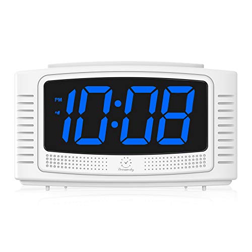 DreamSky Simple Alarm Clock with Snooze, 1.2 Inch Clear Led Digit Display