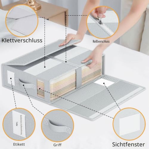 WANGIRL 6 Stück Aufbewahrung Bettwäsche Organizer, Faltbarer Aufbewahrungstasche für Bettlaken Kann in Kleiderschrank… – Ansicht 2