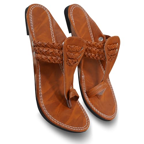 Image of DFR Ethnic Sandals For Boys Men, Comfortable Men's Rajasthani Slipper Chappals