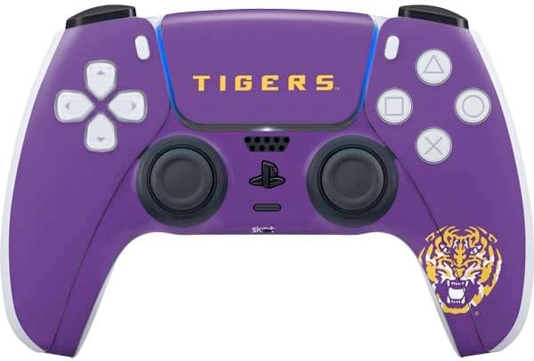 Skinit Decal Gaming Skin Compatible with PS5 Controller - Officially Licensed LSU Geaux Tigers Design