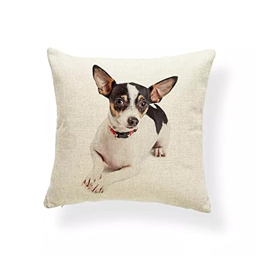 DQLREW Kuddöverdrag fyrkantigt örngott chihuahua hund terrier kuddöverdrag tax engelsk mastiff hund örngott nautisk hushållsartiklar dekor prydnadskudde linne soffa heminredning