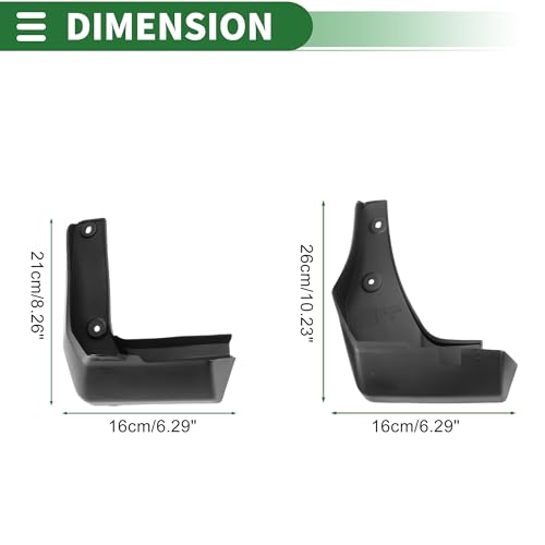 Image of Motoforti Mud Flaps Splash Guards Mud Guards for Honda City GM6 2015-2019 W /Mount Accessories