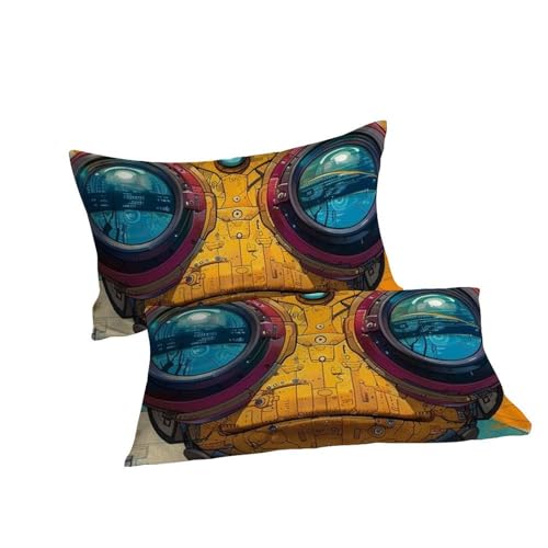 Housse de couette King anti-plis en microfibre animaux pour grand lit