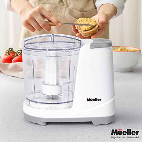 Mueller Electric Food Chopper, Mini Food Processor, 3-Cup Mini Chopper, Meat Grinder, Mix, Chop, Mince And Blend Vegetables, Fruits, Nuts, Meats, Stainless Steel Blade, White #TOP7