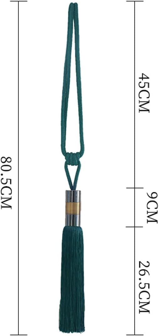Krawaty do zasłon, wiązanie do zasłon z frędzlami Ręcznie robione wiązanie do zasłon Lina do wystroju domu, beżowa (Color : Beige)
