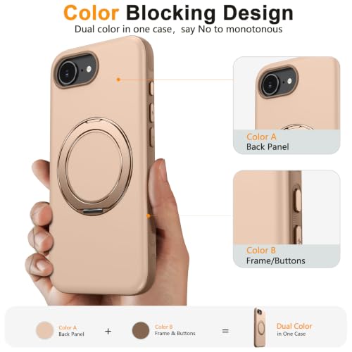 Oterkin for iPhone 17e/16e Case with 360° Spin Mag-Stand, Color-Blocking by Oterkin - Used condition - Image 2