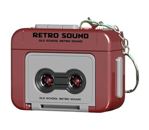 Image of Mini Retro Cassette Tape Recorder Keychain, 15-Second Audio Recorder and Music Player, Vintage Style Keyring Gift for Bag Backpacks Purse (Random Colour) (Pack of 1)