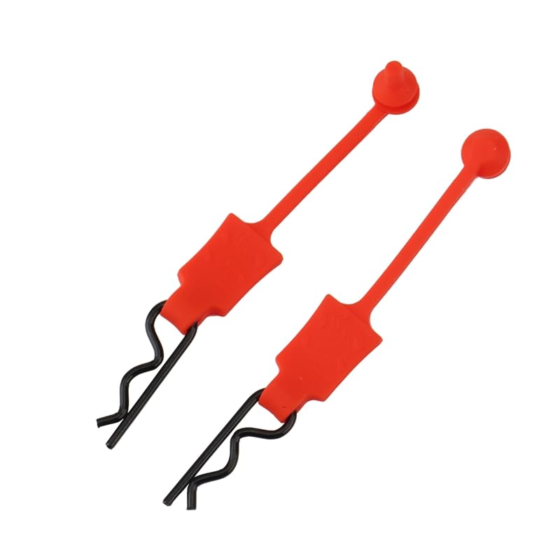 4Pcs Rubber Car Body Clip Retainer Shell Fixed Buckle Lock for 1/10 ARRMA Senton Granite Typhon Traxxas Slash UDR(Red)