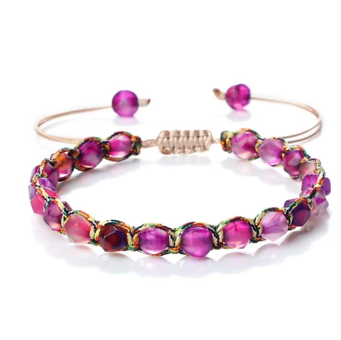 Bracelets en pierre d'agate naturel 6 mm perles de lithothérapie