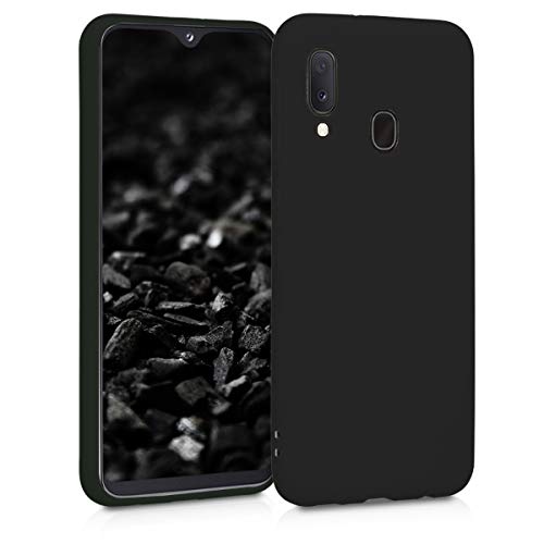kwmobile Custodia Compatibile con Samsung Galaxy A20e Cover - Back Case per Smartphone in Silicone TPU - Protezione Gommata - nero matt