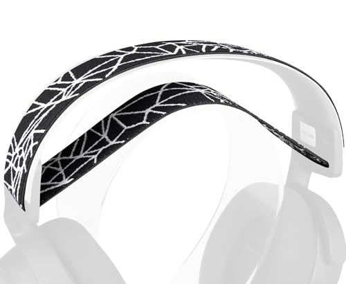 Image of SOULWIT Flexible Fabric Replacement Headband for SteelSeries Arctis 7 /7+ /7X /7P /7P+ /9 /9X /Pro /Prime Gaming Headset, Headphones Replacement Band, Headstrap Head Cushion Pad Repair Part - White Line