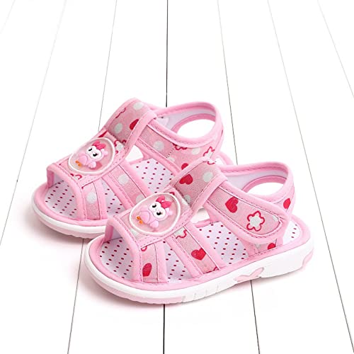 Summer Children Infant Toddler Shoes Girls Sandals Flat Bottom Non Slip Opentoe Breathable Soft Summer Stuff for Kids (Pink, 6.5 Toddler)3