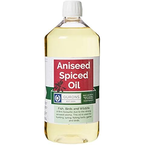 OURONS 1l Aniseed Flavour Oil - Used for Fishing Baits, Pheasants Lure, Hunting Sports Cover