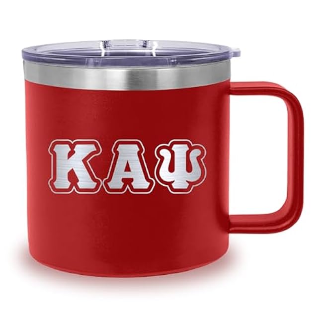 BBGreek Kappa Alpha Psi Fraternity Paraphernalia - Official Vendor -14 oz Insulated Mug - Greek Letters - 1911