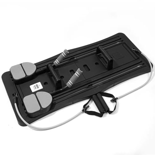 Angoda五合一多機能健腹板 腹筋ローラー 自動リバウンド機能付き 家庭用筋トレ器具 全身トレーニング板 プラダンス機 減量器具 室内ジム用品 肘サポート & 膝パッド付き 折りたたみ収納簡単 初心者〜上級者向け 居家減量神器 (K)