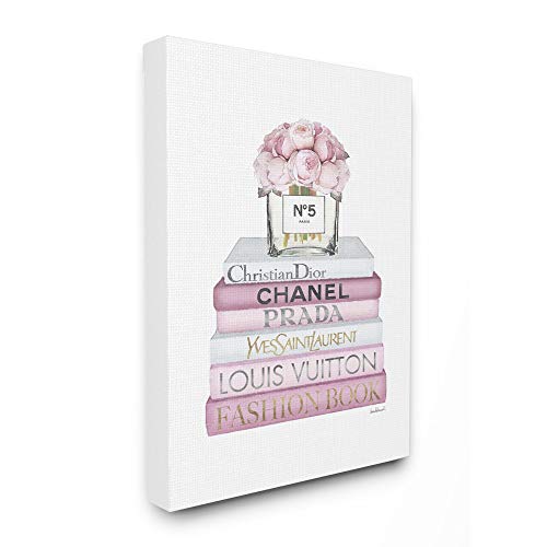 Stupell Industries Fashioner Flower Bookstack Pink White Watercolor, Design by Artist Amanda Greenwood Wall Art, 24 x 30, Canvas Stupell Industries Fashioner Flower Bookstack Pink White Watercolor, Design by Artist Amanda Greenwood Wall Art, 24 x 30, Canvas