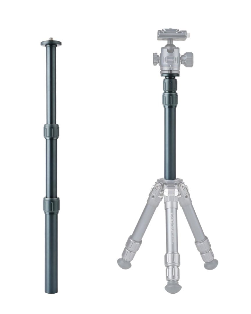 Rallonge de Trépied en Aluminium, Base Commutable 1/4" et 3/8", Longueur Maximale 46,5 cm, Capacité de Charge 3 kg