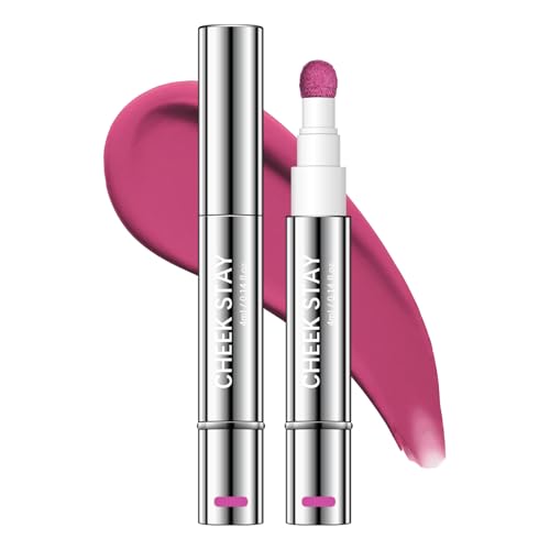 Freeorr Liquid Blush for Cheeks, Lightweight Weightless, Waterproof Long-lasting, High Pigment Color Blendable Buildable Cream Blush Wand Cheek Stain Stick for Radiant Flushed Cheeks, 06 Rosehip pink