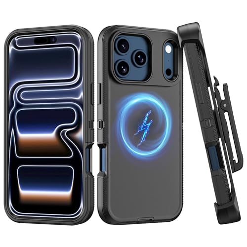 Coque Phone Pro noire antichoc intégrale et charge magnétique