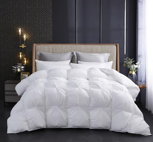 Three Geese Daunenbettdecke 155x220 cm mit Gänsedaunen und Gänsefedern Füllung,Sommerdecke,100% Baumwollbezug,Ökotex (Füllgewicht 410gr Natur Daunen und Federn)