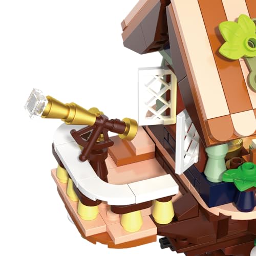 Image of SKY LINE OCEAN Funny Tree House Mini Blocks Building Set - 1130 Pieces Creative Architecture Construction Toy, STEM Educational Model for Kids & Adults | 6 Months Structural Warranty