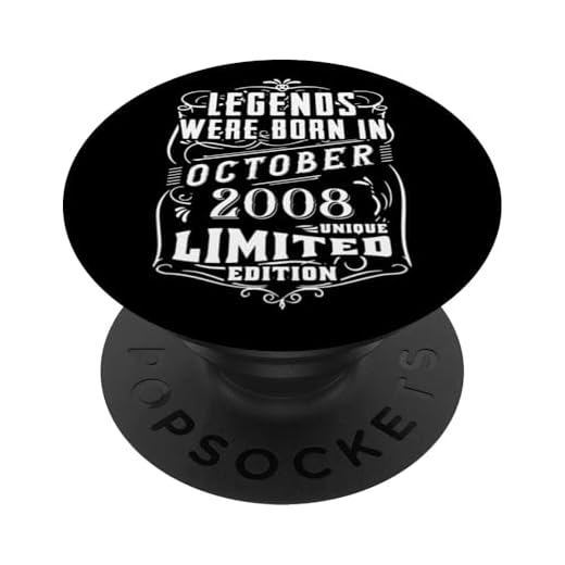 Cumpleaños Octubre 2008 Edición Limitada Regalo Used Vintage PopSockets PopGrip Intercambiable