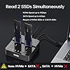 SSK NVMe SSD Cloner, Docking Station Dual Bay per clonare M.2 NVME SSD, 20 Gbps USB3.2 Gen 2X2 SSD a USB Senza Attrezzi Duplicatore, Supporta la Clonazione Offline
