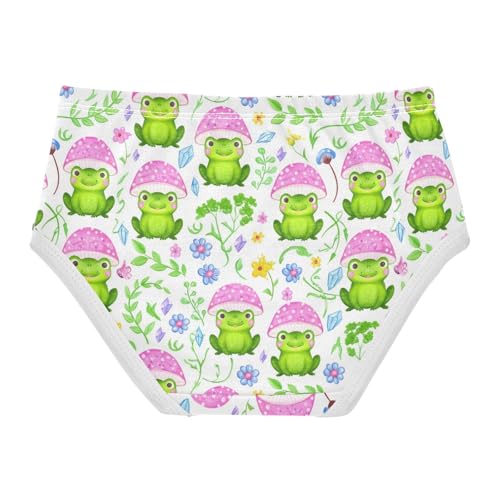 Joisal Cotton Girls Underwear Toddlers Cute Green Frogs Pink Mushroom Little Girl Panties Florals Briefs Undies Kids 2t2